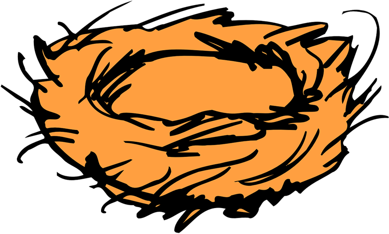 Chicken On Nest Clipart Clip Art Black And White Hen - Bird Nest Clip Art - Png Download (800x492), Png Download