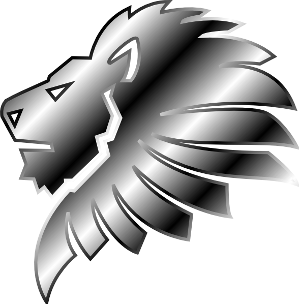 Lion Svg Clip Arts - Silver Lion Clip Art - Png Download (588x598), Png Download
