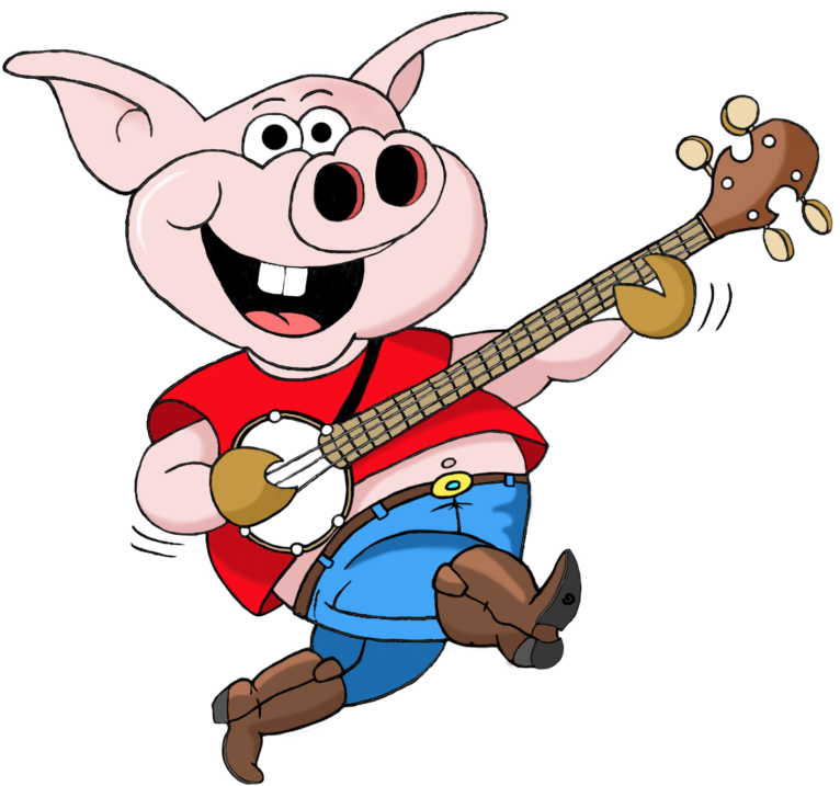 Pig Clipart Musical - Cartoon A Jig - Png Download (1024x791), Png Download