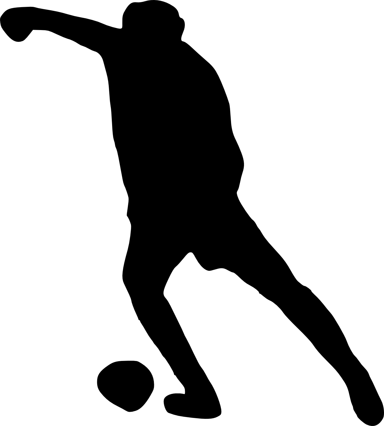 Silhouette Clip Art - Toss A Bocce Ball - Png Download (1240x1375), Png Download