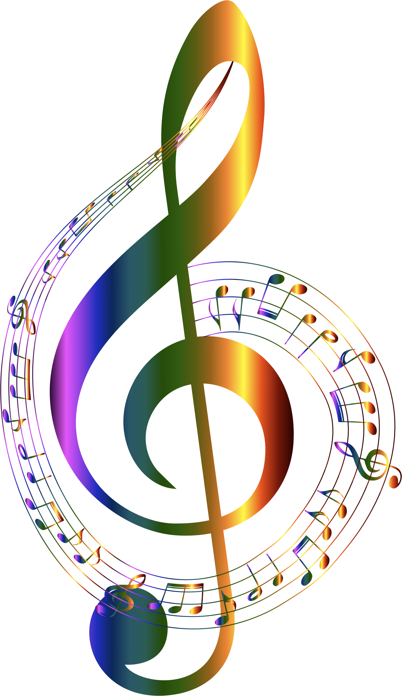Transparent Clear Background Music Notes Clipart - Colorful Transparent Background Music Notes - Png Download (1354x2342), Png Download