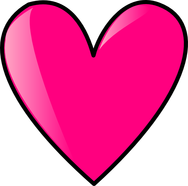 Hot Pink Heart Clipart - Png Download (600x595), Png Download