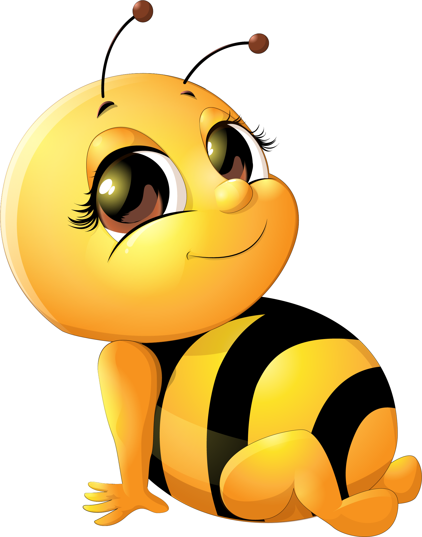 Bee Infant Clip Art - Bee Cartoon - Png Download (1712x2178), Png Download