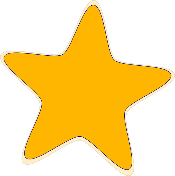Gold Star Clip Art At Clker Com Vector Clip Art Online - Gold Star Clipart Png Transparent Png (594x595), Png Download