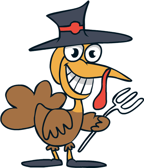 Clip Art Thanksgiving Turkey Fork Hat - Funny Thanksgiving Transparent - Png Download (600x630), Png Download