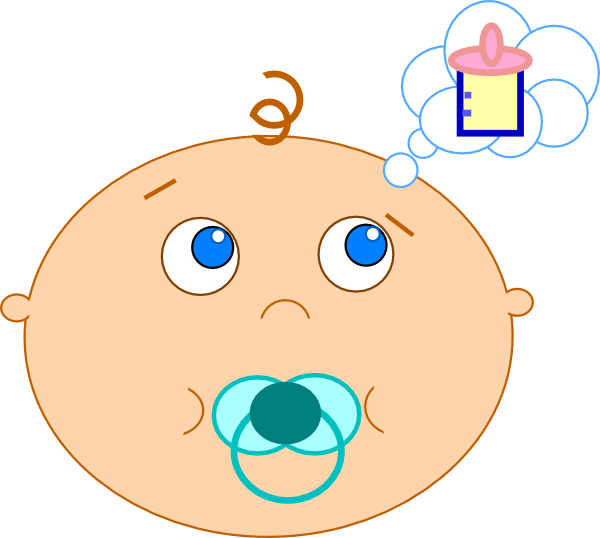 Hungry Baby Clip Art At Vector Clip Art - Baby Clipart Hungry - Png Download (600x538), Png Download