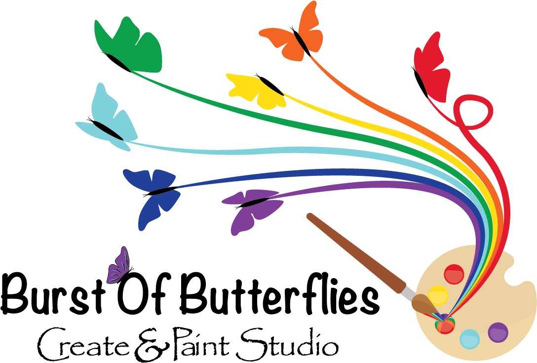 Create & Paint Studio"
				src="https - Burst Of Butterflies Create & Paint Studio Clipart (1101x774), Png Download