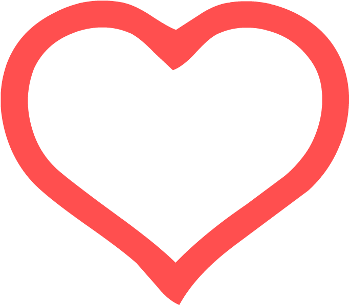 Heart Outline Decal Clipart (688x600), Png Download
