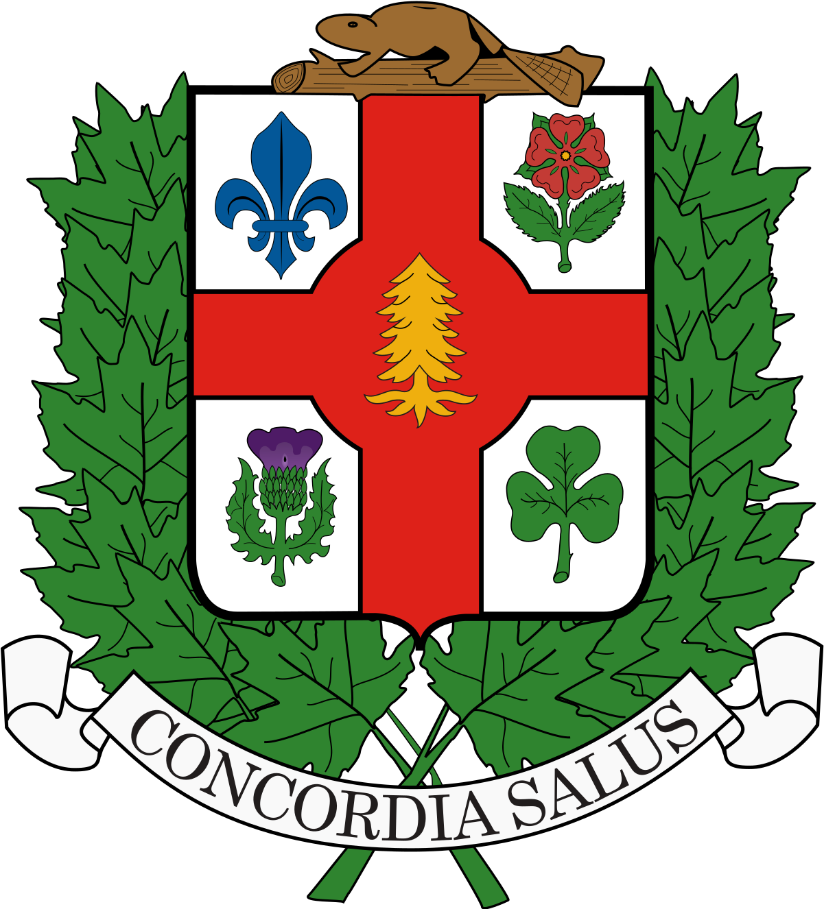 Coat Of Arms Of Montreal - Montreal Coat Of Arms Clipart (800x889), Png Download