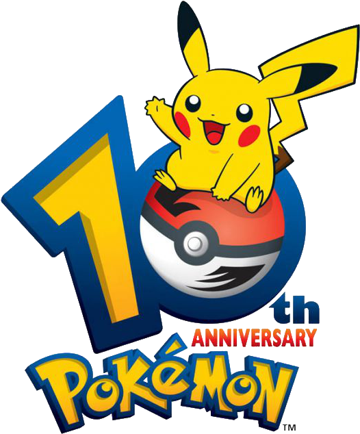 Pokemon 10th Anniversary Logo Clipart (554x661), Png Download
