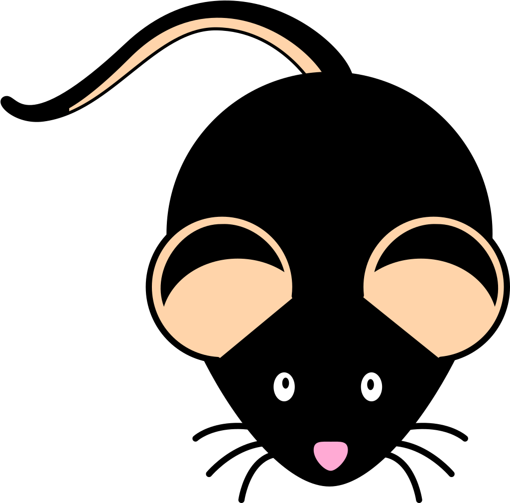 Black Mouse C57bl/6 Svg Clip Arts - Black Mouse Clipart - Png Download (1024x1024), Png Download