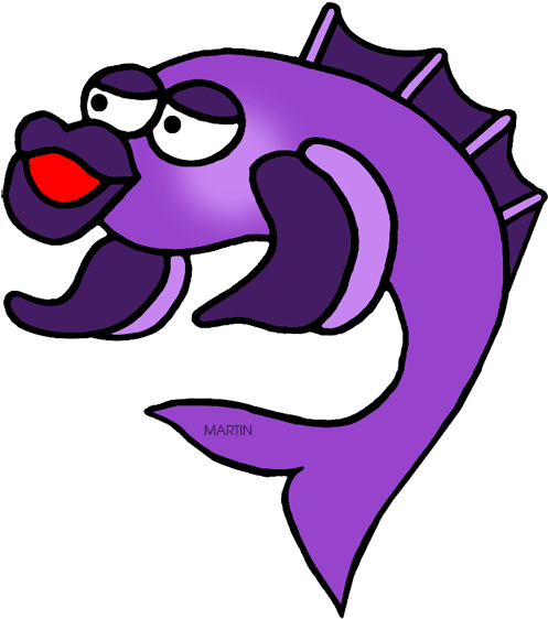 Purple Fish - Clip Art - Png Download (536x648), Png Download