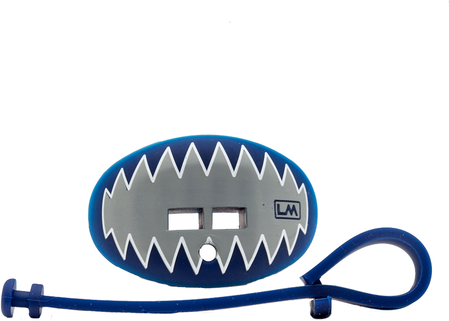 Loudmouthguards Shark Teeth Bronco Navy Blue - Mouthguard Clipart (1040x1040), Png Download