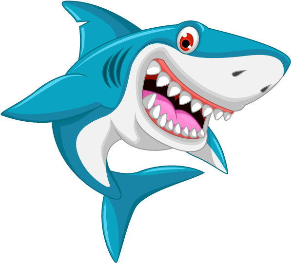 Shark Drawing Clip Art Transprent Png Free - Imagenes De Tiburones Animados Transparent Png (620x561), Png Download