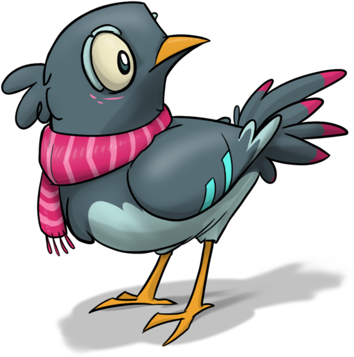 Image Free Birb Drawing Love Bird - Typical Pigeons Clipart (969x825), Png Download
