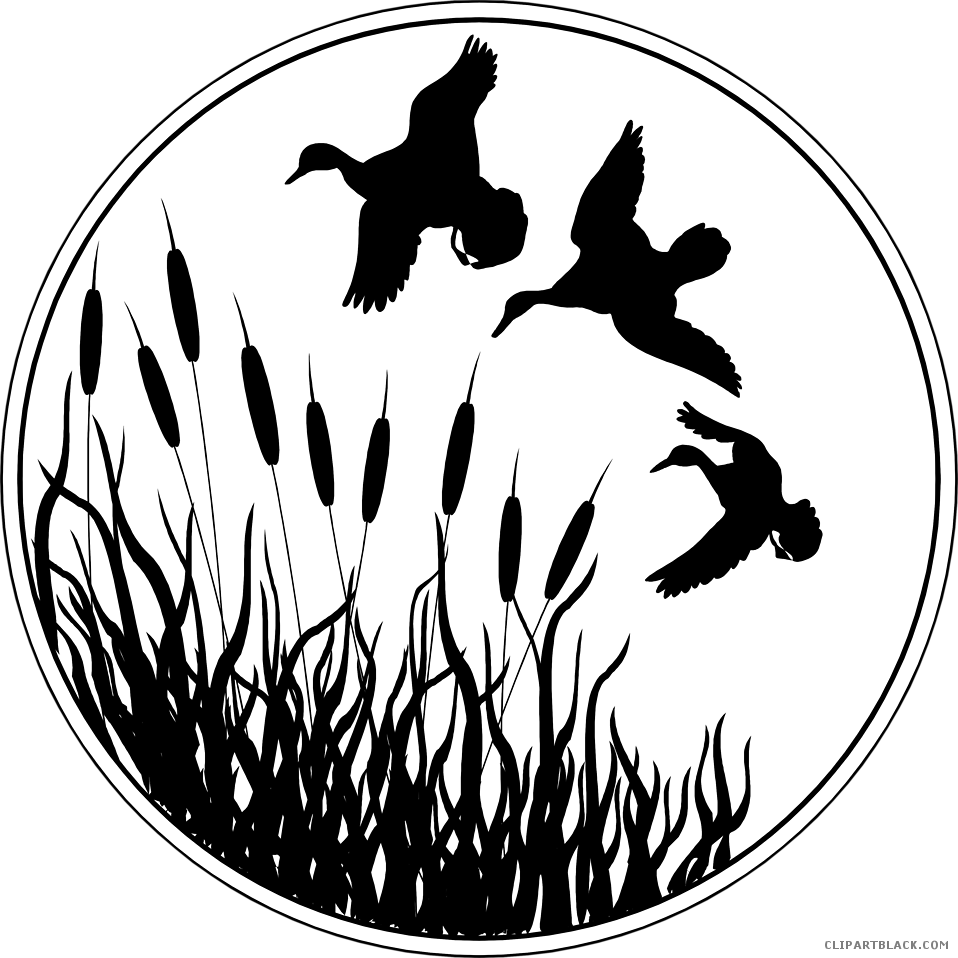 Flying Clipartblack Com Animal Free Black White - Ducks Flying Black And White - Png Download (958x958), Png Download