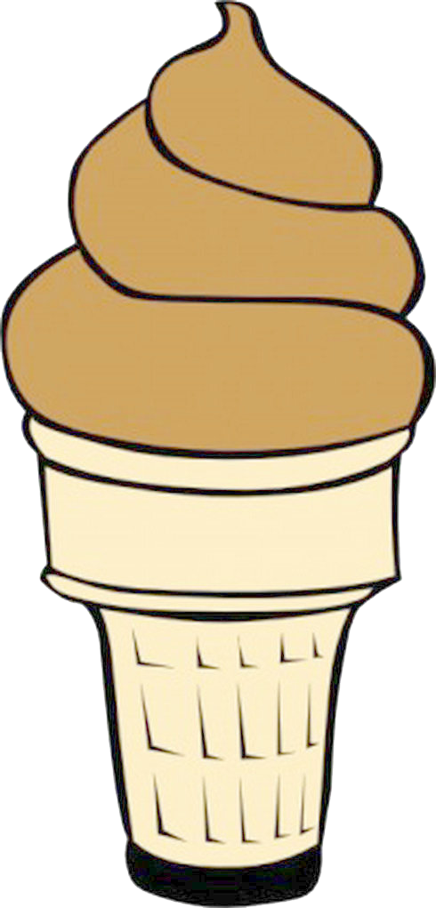 Ice Cream Cone Strawberry Clip Art Cartoon - Vanilla Ice Cream Clipart - Png Download (490x1021), Png Download