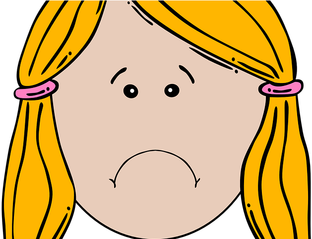 Girls Disappointed Cliparts - Cartoon Girl Face - Png Download (640x480), Png Download