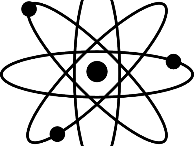 Path Clipart Black And White - Transparent Background Atom Clipart - Png Download (640x480), Png Download