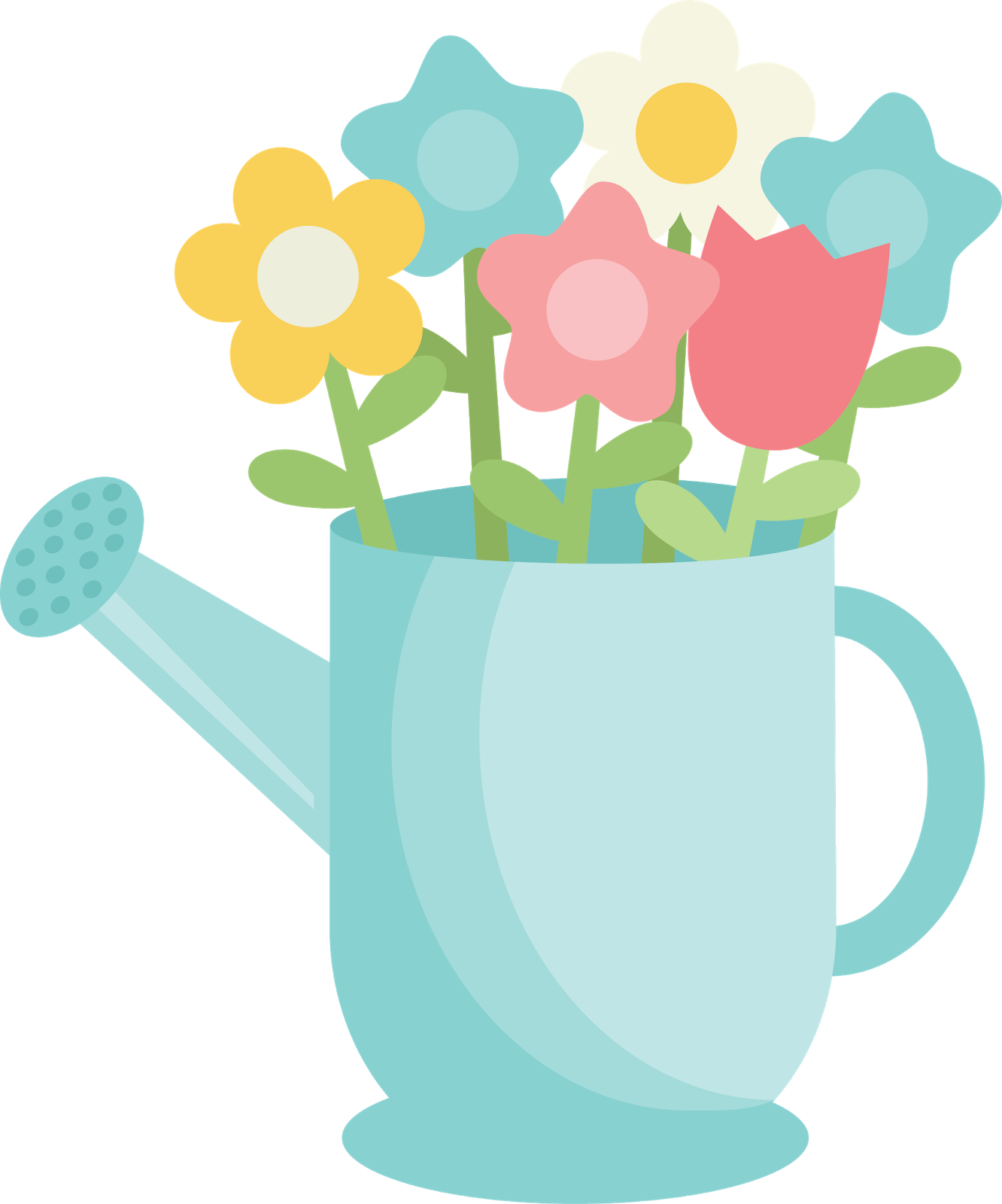 Saturday, April 26, - Watering Can Cute Cartoon Clipart (1332x1600), Png Download