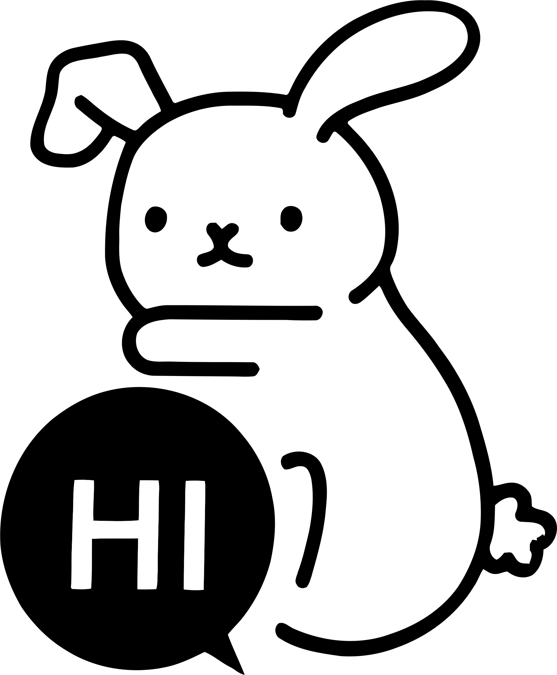 Wall Decal Computer Icons Sticker Art - Dealpeak Removable Waterproof 2pcs Set Cartoon Animals Clipart (619x750), Png Download