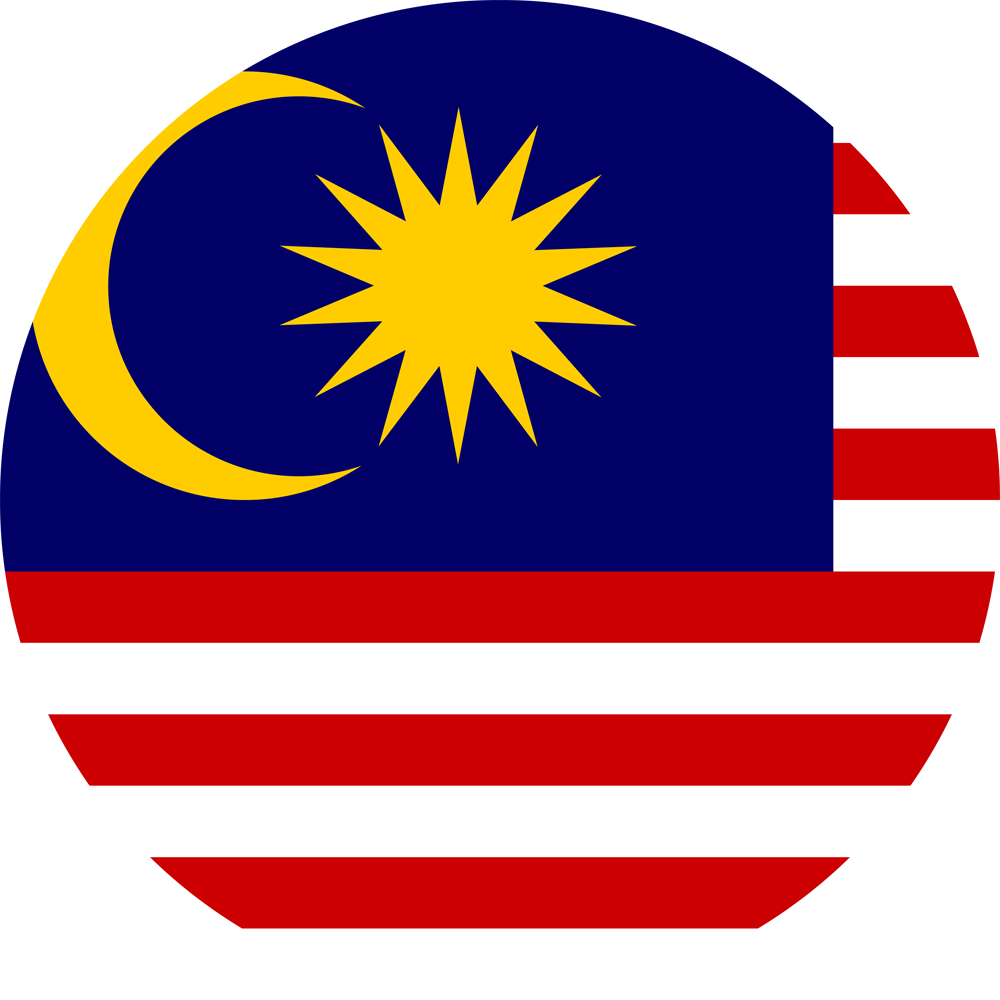 Malaysia - Malaysia Flag Circle Png Clipart (1000x1000), Png Download