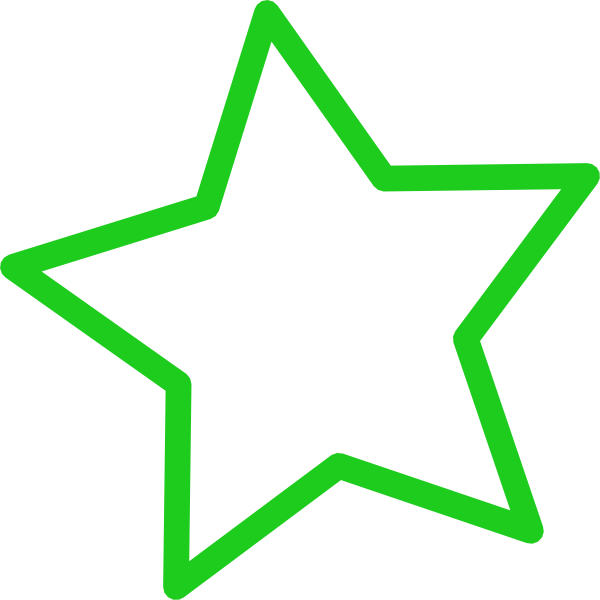 Star Clip Art At Clker - Green Star Clip Art - Png Download (600x600), Png Download
