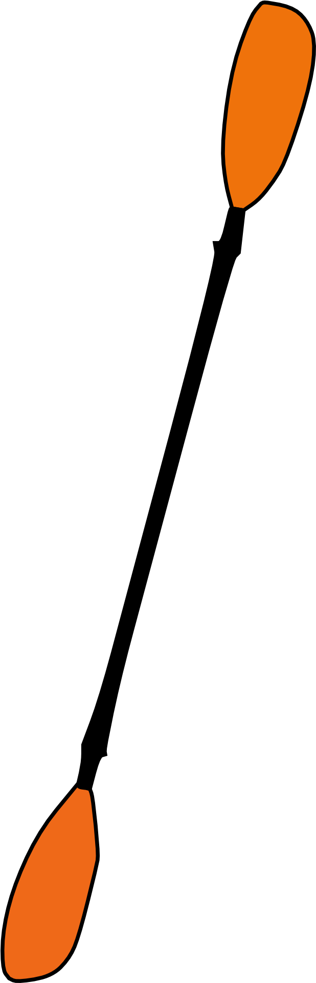 Feathered Or Parallel Blades - Clipart Dayung - Png Download (640x1280), Png Download