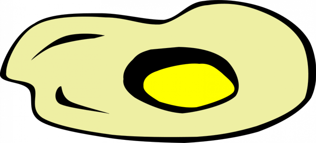 Egg Clipart Fried Egg Breakfast - Fried Eggs Clipart - Png Download (900x409), Png Download