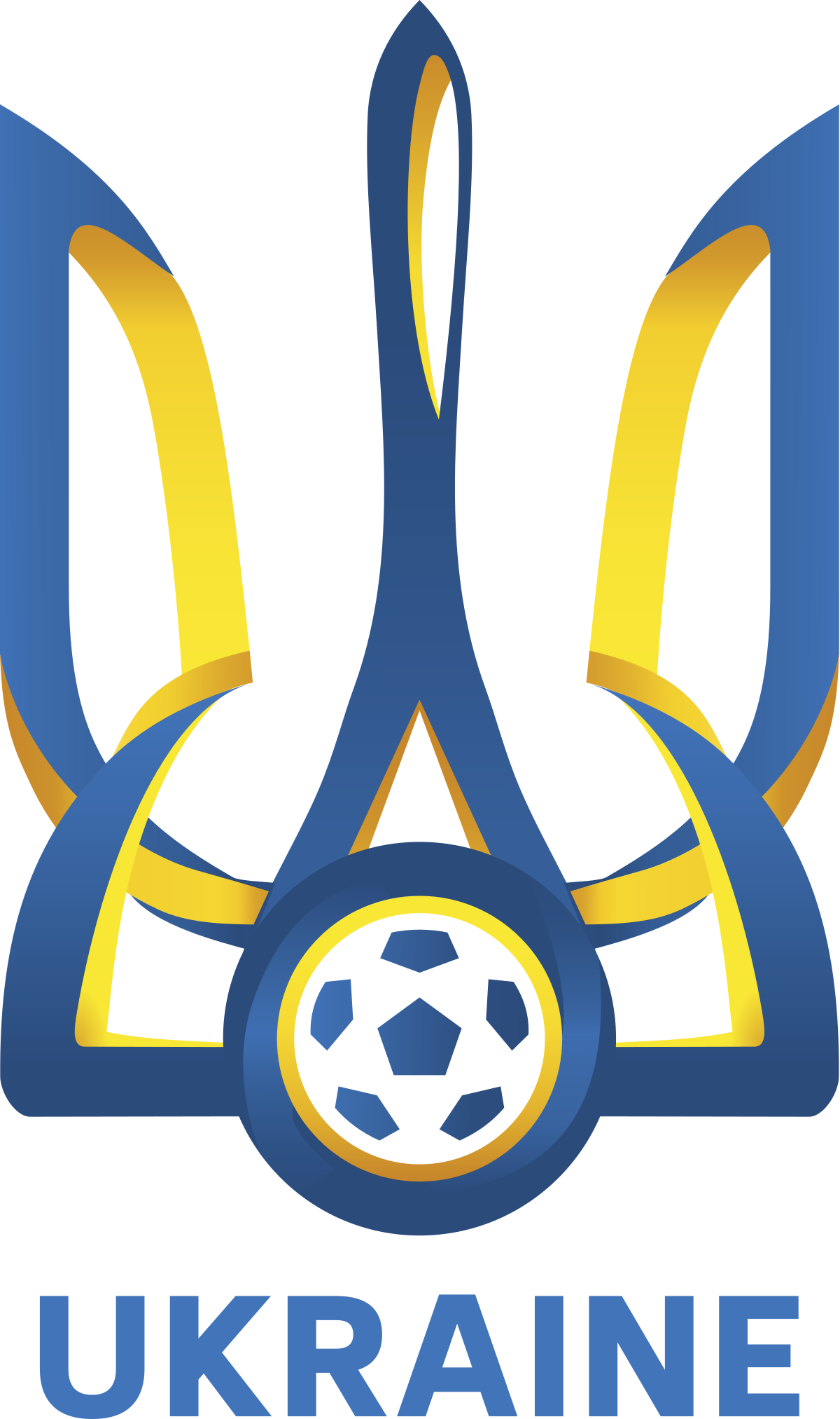 Ukraine National Team Logo Clipart (1200x2025), Png Download