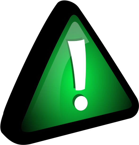 Attention Green Clipart (576x599), Png Download