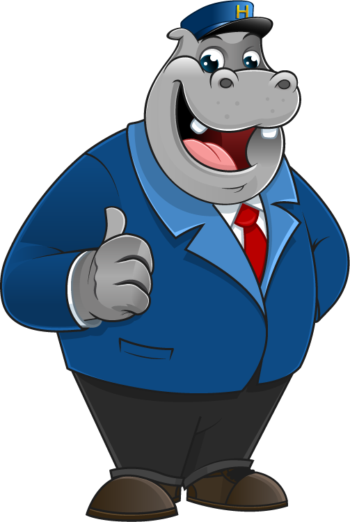 Hippo Mascot Cliparts - Hippo Mascot - Png Download (503x750), Png Download