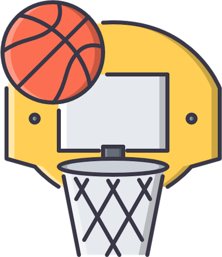 Basketball Free Throw - Outline Of Basketball Clipart (1024x1024), Png Download