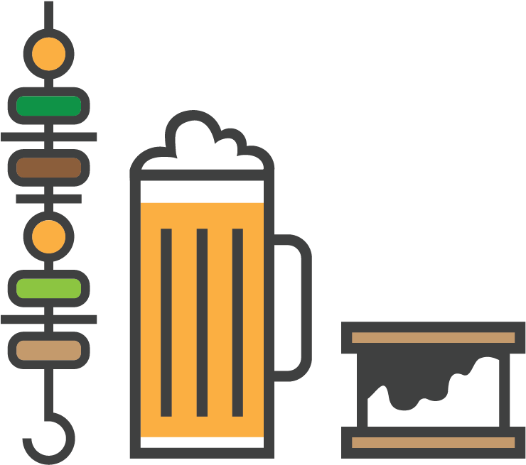 Open Bar And Local, In-season Dinner Capped Off By Clipart (814x677), Png Download