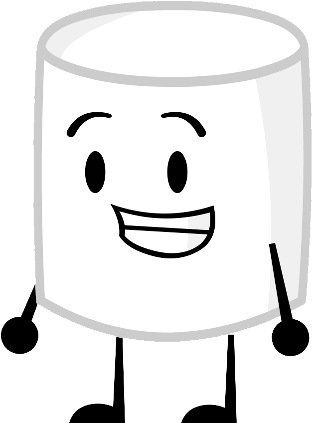 Marshmallow With Eyes Clipart (875x963), Png Download