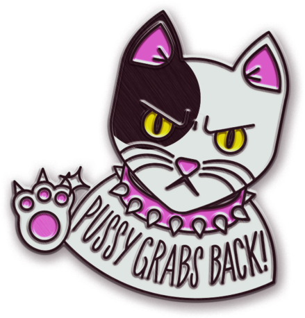 Pussy Cat Grabs Back Pin Animation - Cat Clipart (572x600), Png Download
