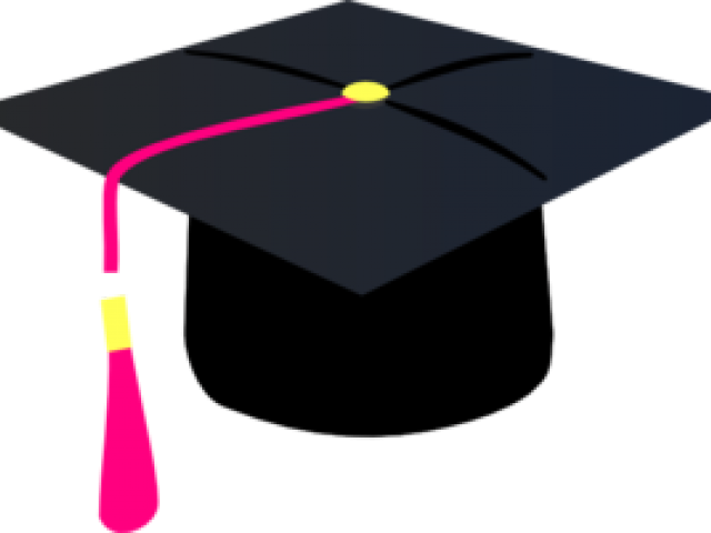 Graduation Clipart Pink - Graduation Cap With Purple Tassel - Png