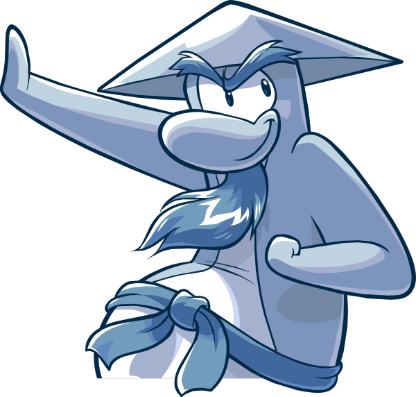 Sensei Joven Club Penguin Clipart (600x572), Png Download