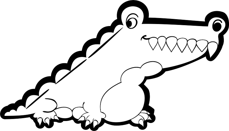Cute Crocodile Clipart - Chacal Y El Cocodrilo - Png Download (800x458), Png Download