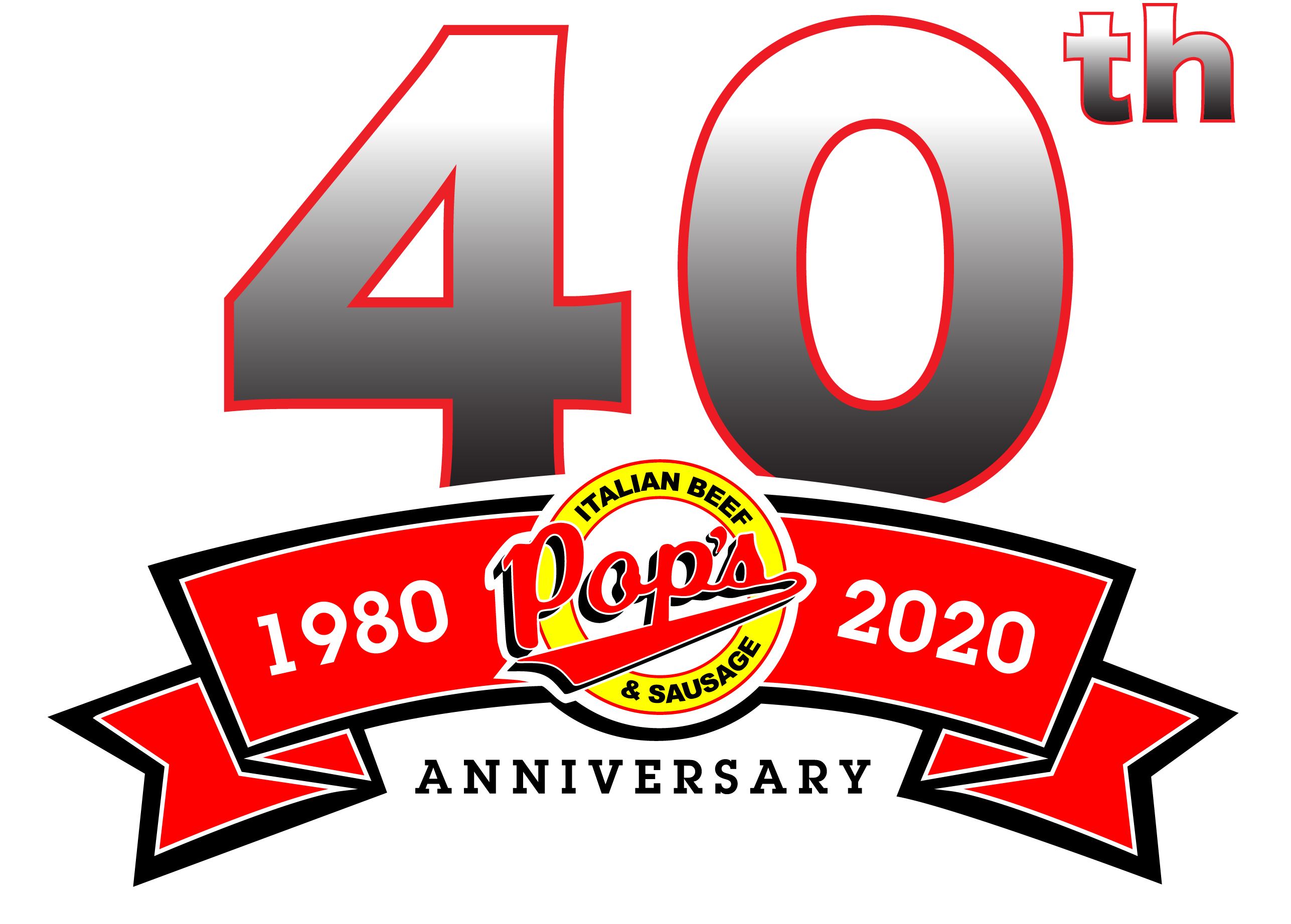 40th Anniversary Logo V4 - Pop's Beef Clipart (2574x1843), Png Download