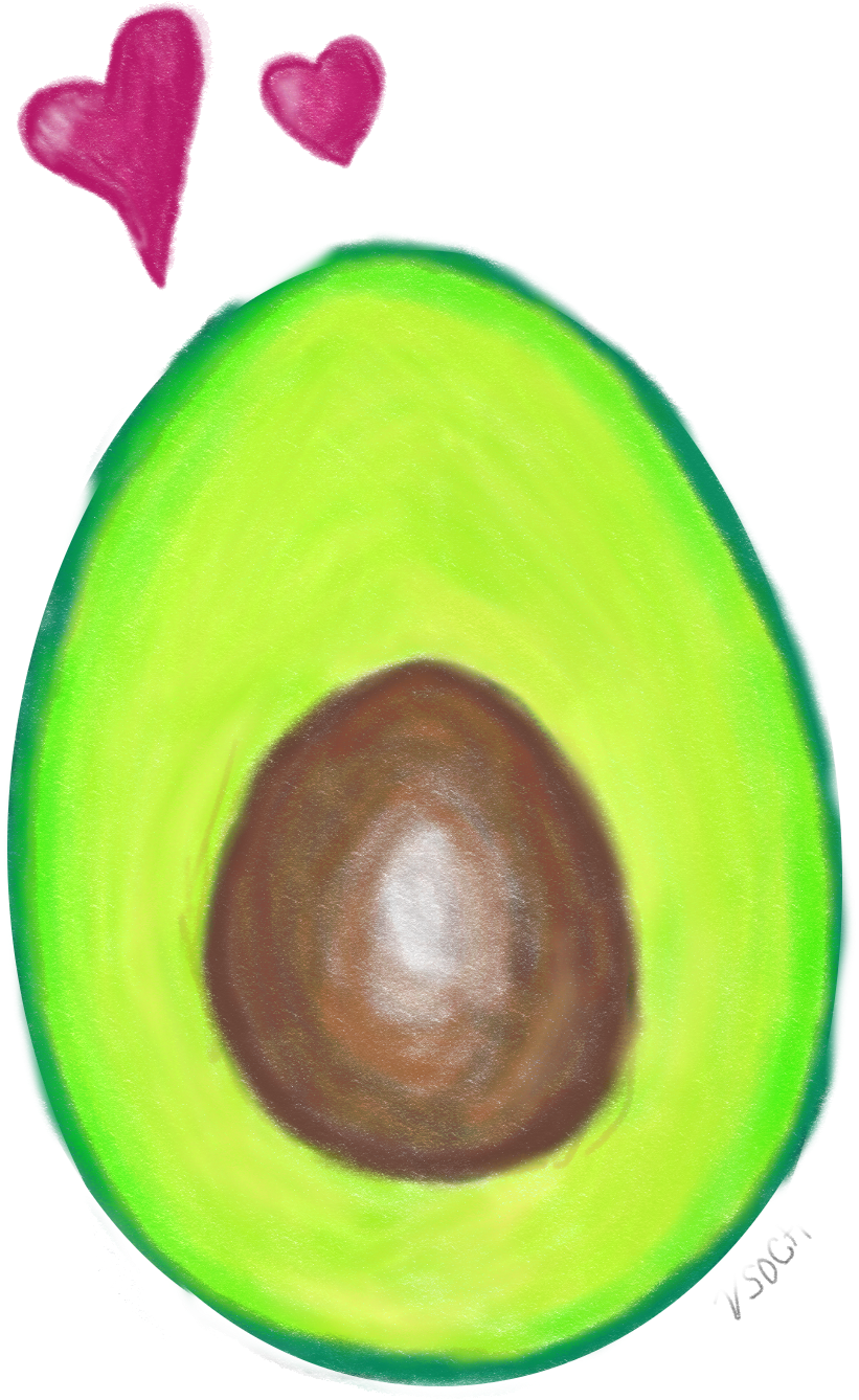 Avocado Clipart (1633x1632), Png Download