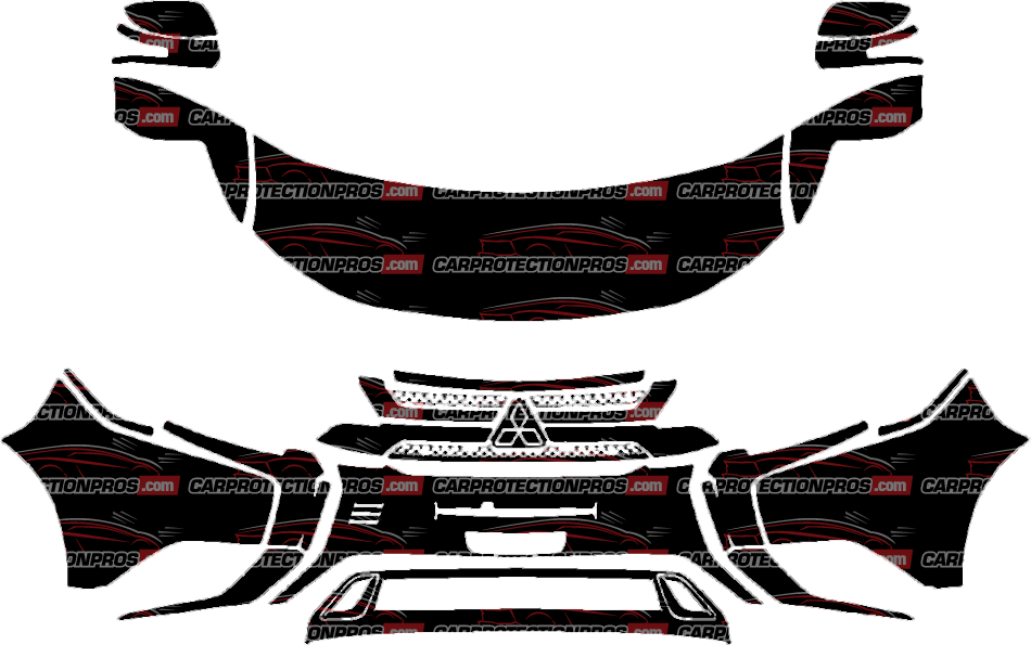 2019 Mitsubishi Outlander Front Bumper Clipart (950x595), Png Download