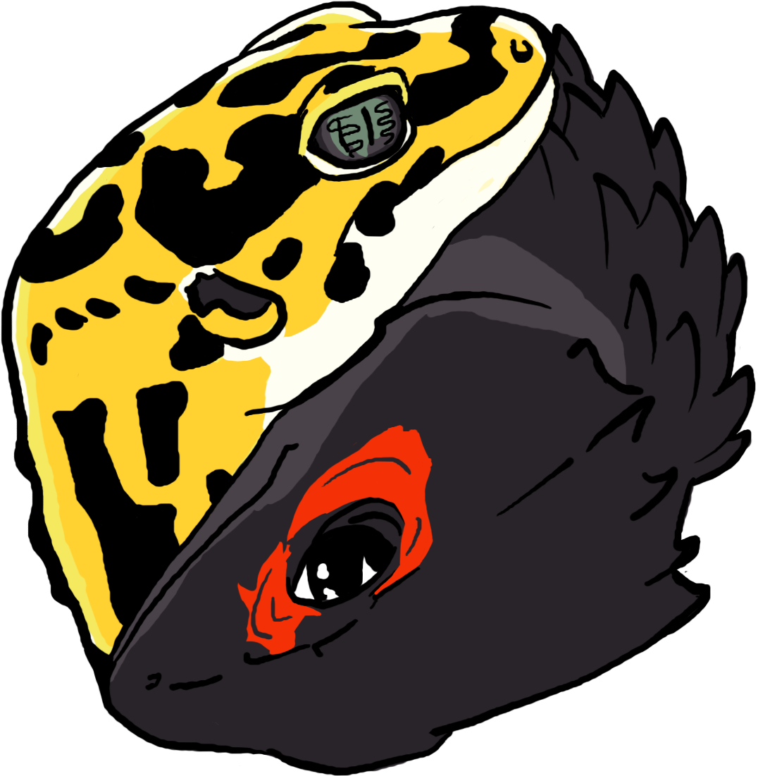 Lunation Geckos - Illustration Clipart (1500x1559), Png Download