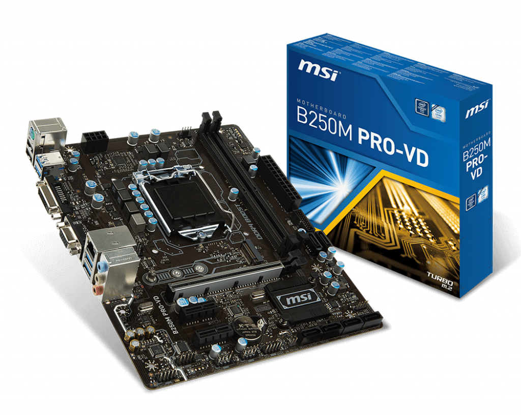 Motherboard Msi B250m Pro Vd Clipart (1024x820), Png Download