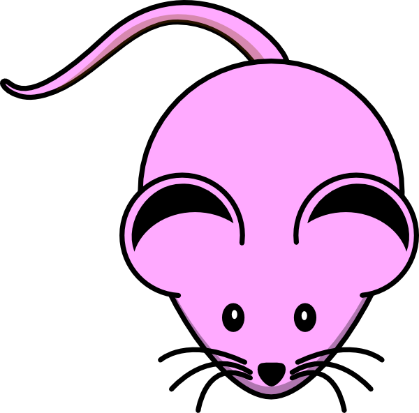 Pink Mouse At Clker - Pink Mouse Clip Art - Png Download (600x592), Png Download