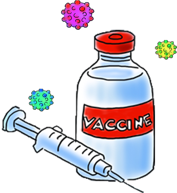 Transparent Syringe Clipart Png - Vaccine Clipart Png (571x622), Png Download