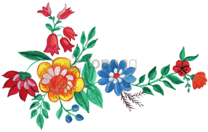 Flower Watercolor Art Png Clipart - Png Format Floral Png Transparent Png (860x609), Png Download