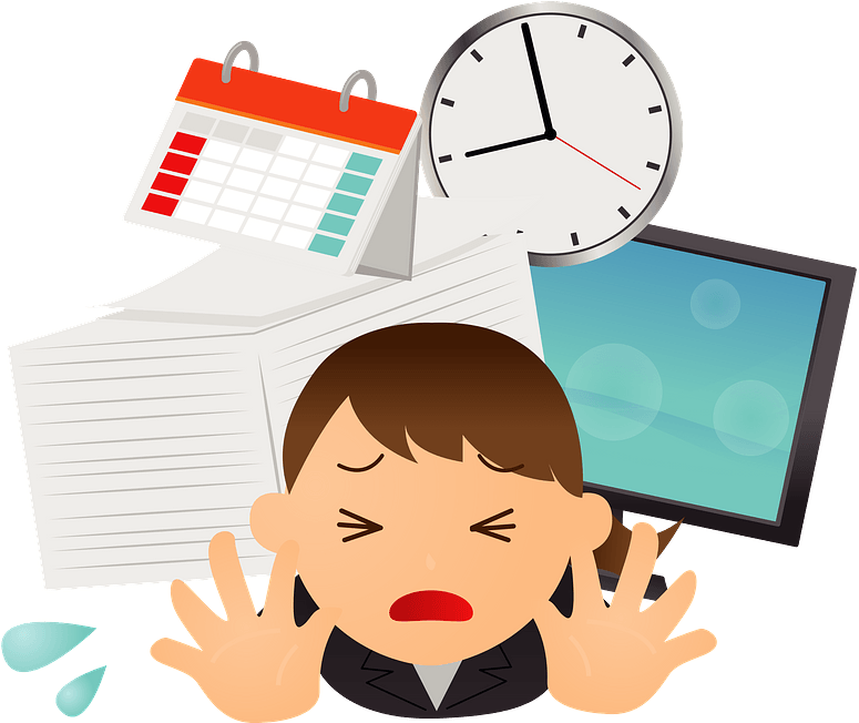 Business Woman Busy Clipart - Ni - Png Download (800x651), Png Download