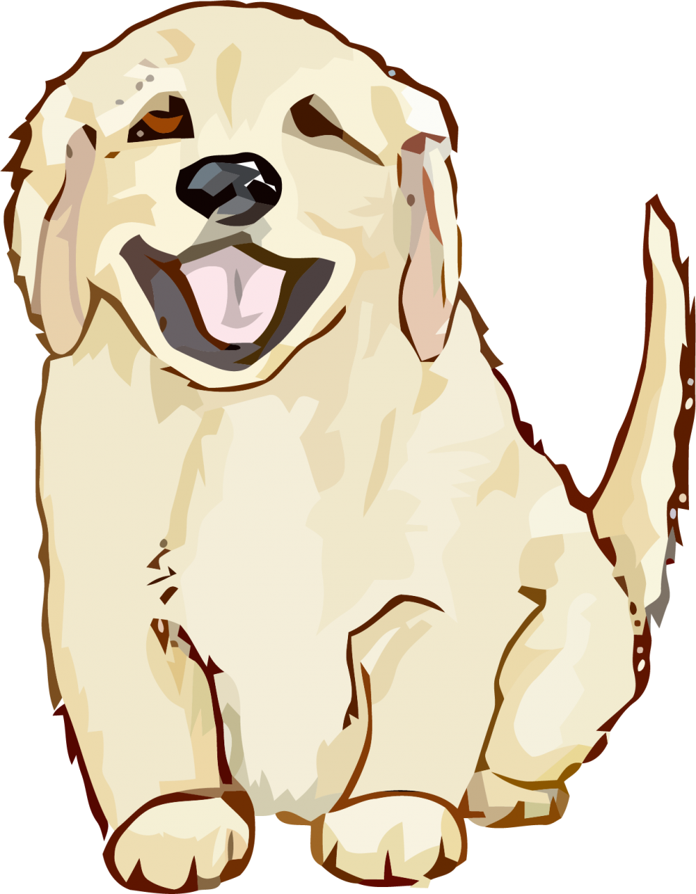 Golden Retriever Clipart (990x1272), Png Download