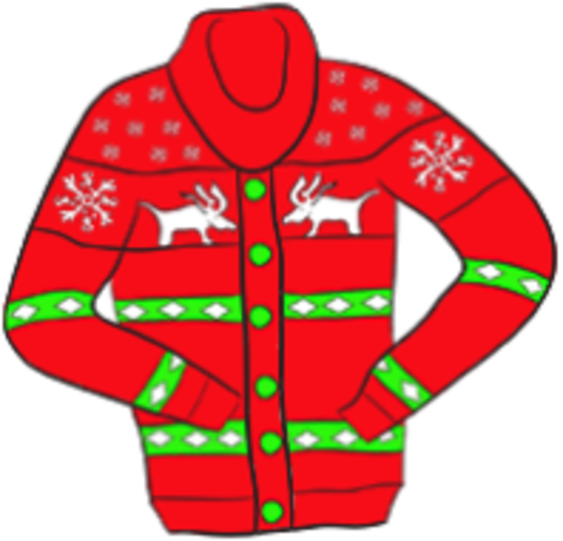 Ugly Sweater Run/santa Hat 5k Run/walk - National Ugly Christmas Sweater Day 2017 Clipart (800x768), Png Download